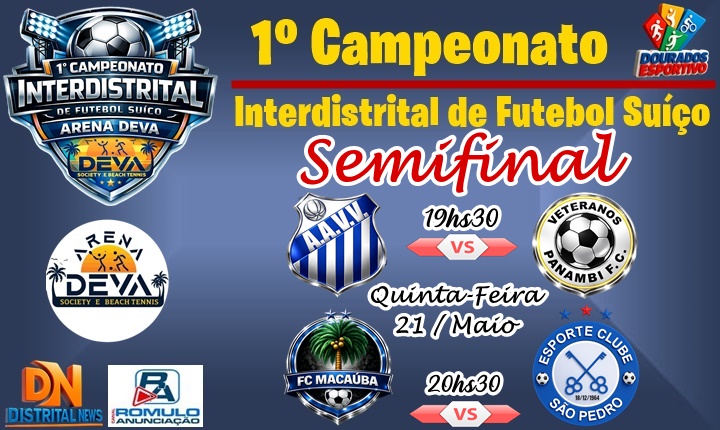 Arena Deva recebe hoje a noite as semifinais do Interdistrital de Futebol Suíço