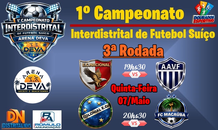 Começa hoje a noite a terceira e última rodada da primeira fase do Interdistrital/Arena Deva