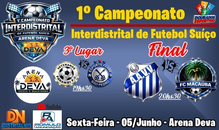 AA Vila Vargas e F.C Macaúba fazem hoje a noite a grande final do Interdistrital/Arena Deva