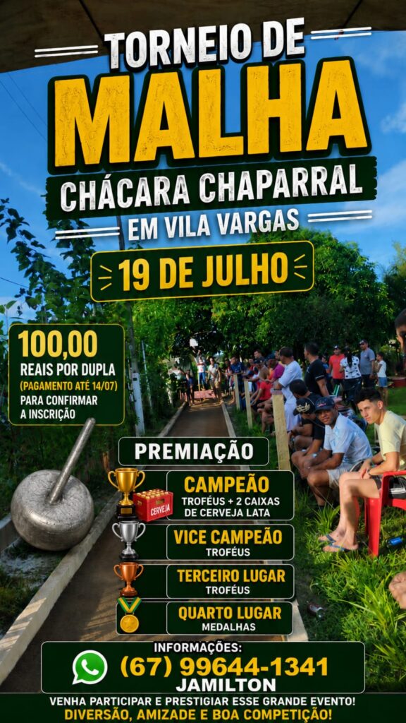 TORNEIO DE MALHA RAIZ CHEGA À 4ª ETAPA E PROMETE REUNIR COMPETIDORES EM VILA VARGAS