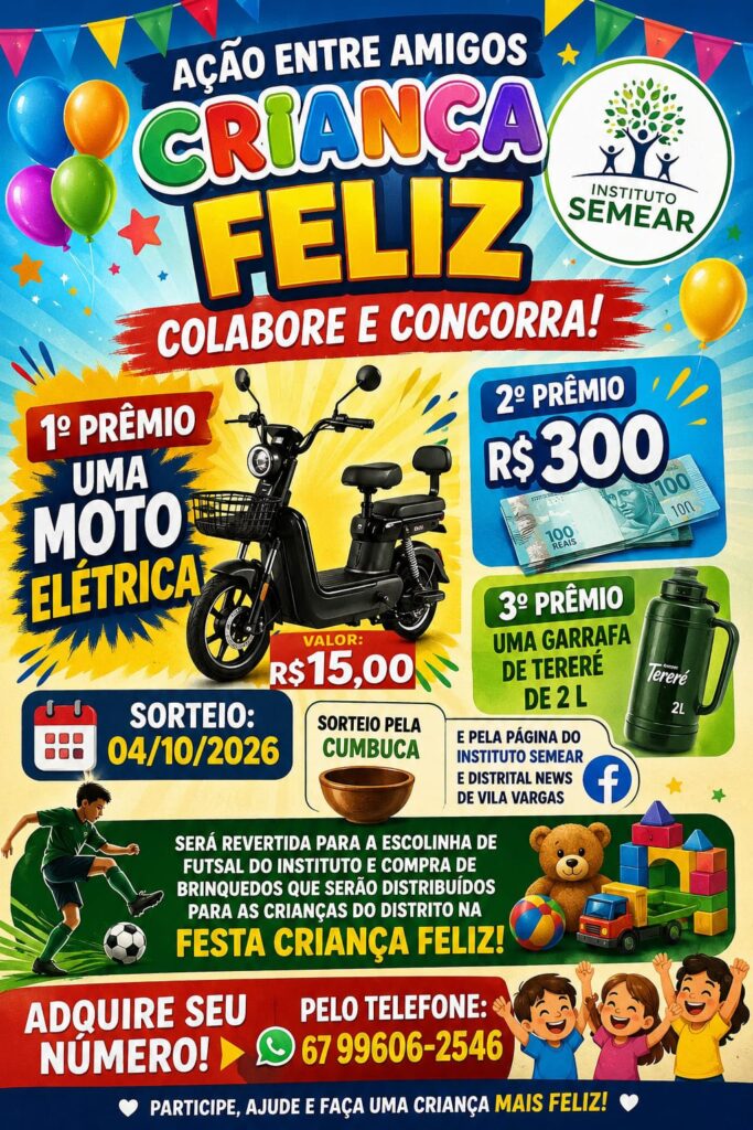 AÇÃO ENTRE AMIGOS: INSTITUTO SEMEAR PROMOVE CAMPANHA “CRIANÇA FELIZ”